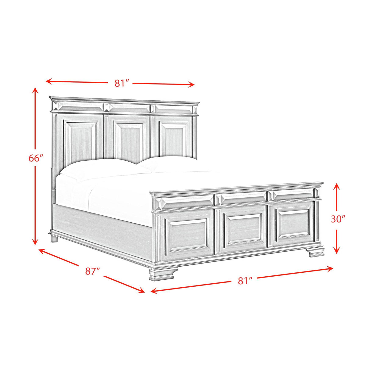  Elements International Bridgestone B-10980-8-KB King Panel Bed IMAGE 8