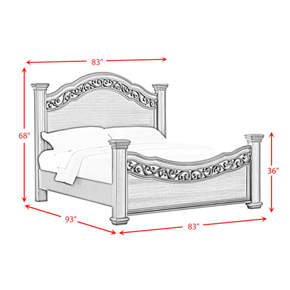  Elements International Brunswick B-13070-5-KB King Panel Bed IMAGE 8