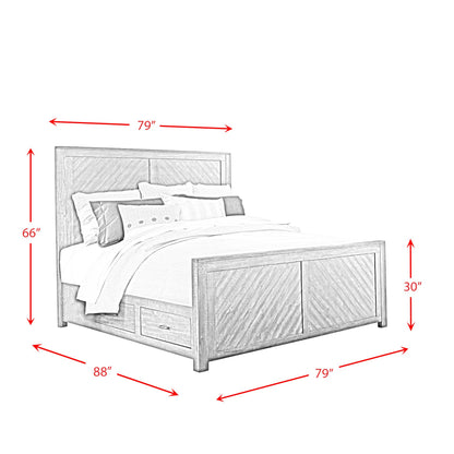  Elements International Jax JX600KB King Platform Storage Bed IMAGE 6
