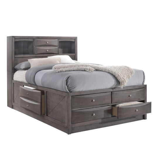  Elements International Emily EG199KB King Storage Bed IMAGE 1