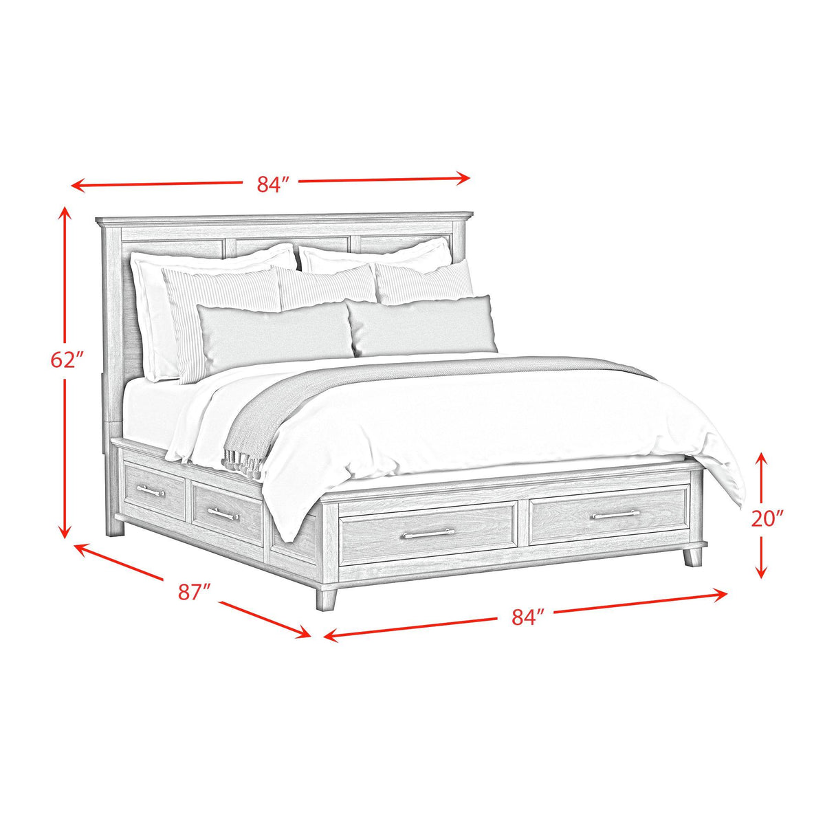  Elements International Canterbury B-13030-3-KSB King Storage Bed IMAGE 10