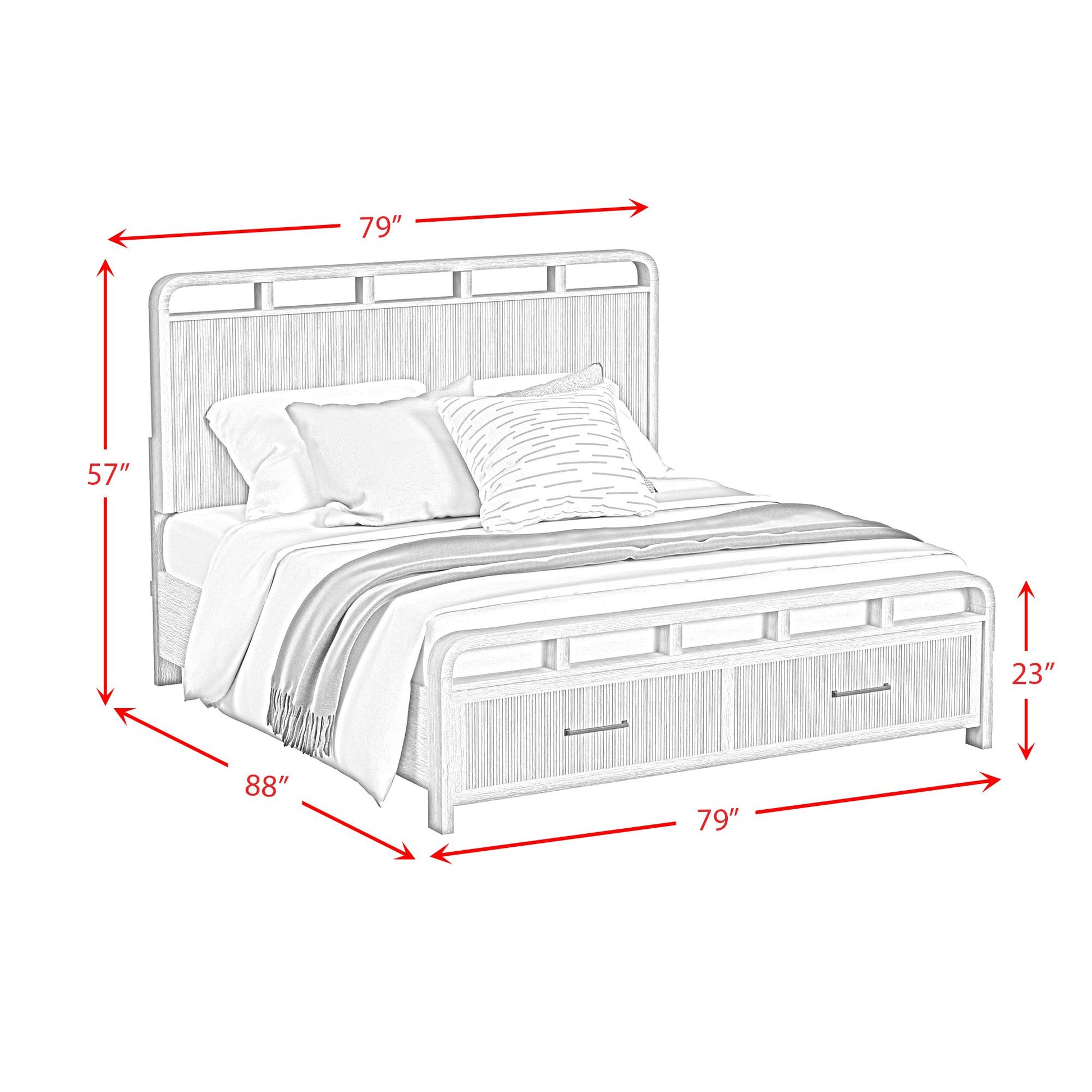  Elements International Ridgemont B-14440-8W-KSB King Storage Bed IMAGE 9