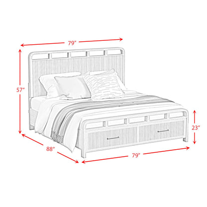  Elements International Ridgemont B-14440-8W-KSB King Storage Bed IMAGE 9