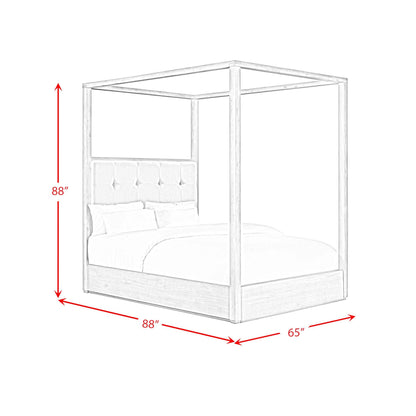  Elements International Arcadia B-3430-5-QCB Queen Canopy Bed IMAGE 5