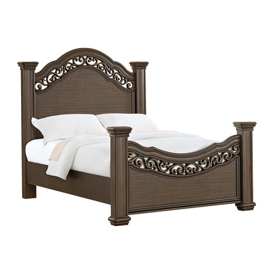  Elements International Brunswick B-13070-5-QB Queen Panel Bed IMAGE 1