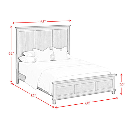  Elements International Canterbury B-13030-7-QB Queen Panel Bed IMAGE 6