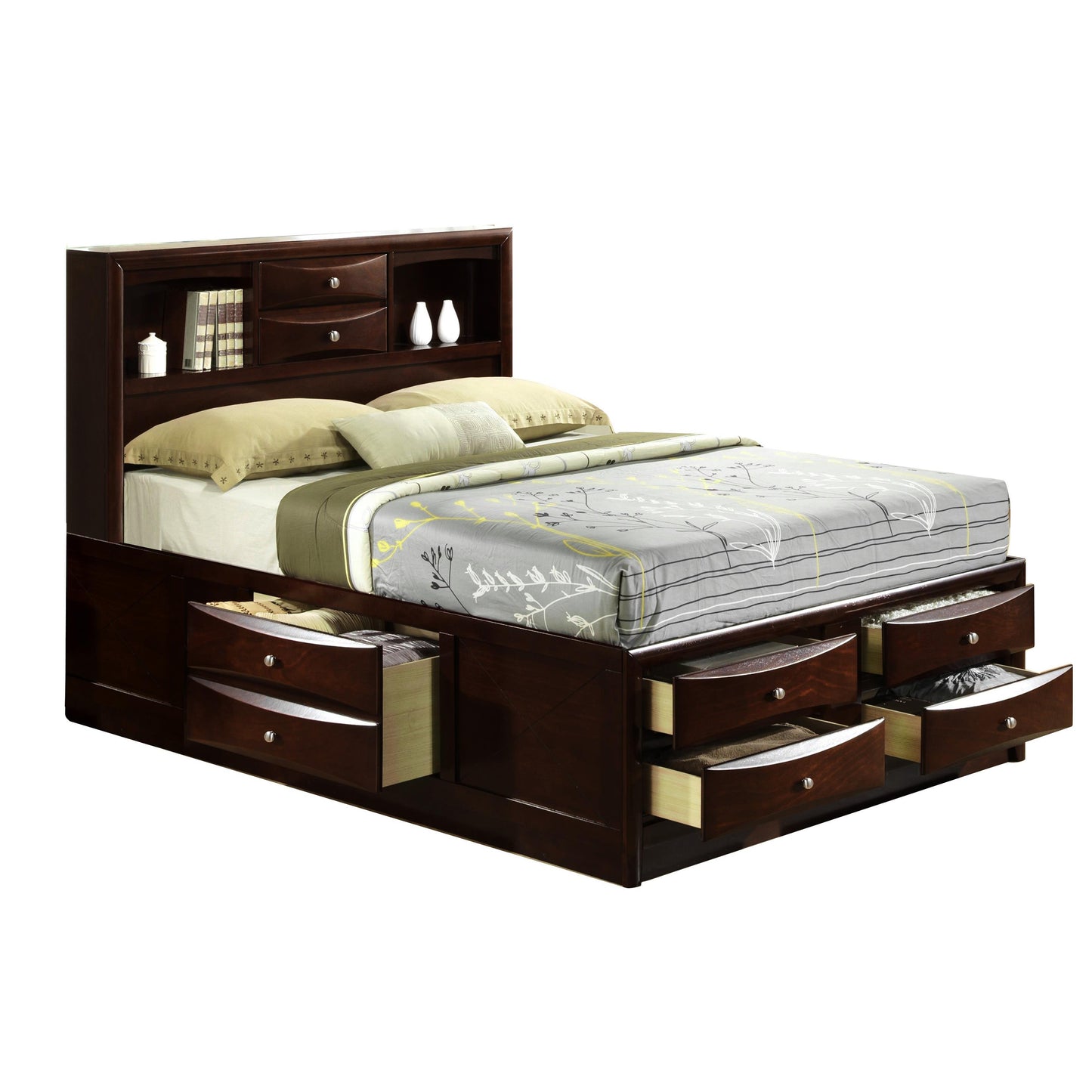  Elements International Emily EM300QB Queen Storage Bed IMAGE 1