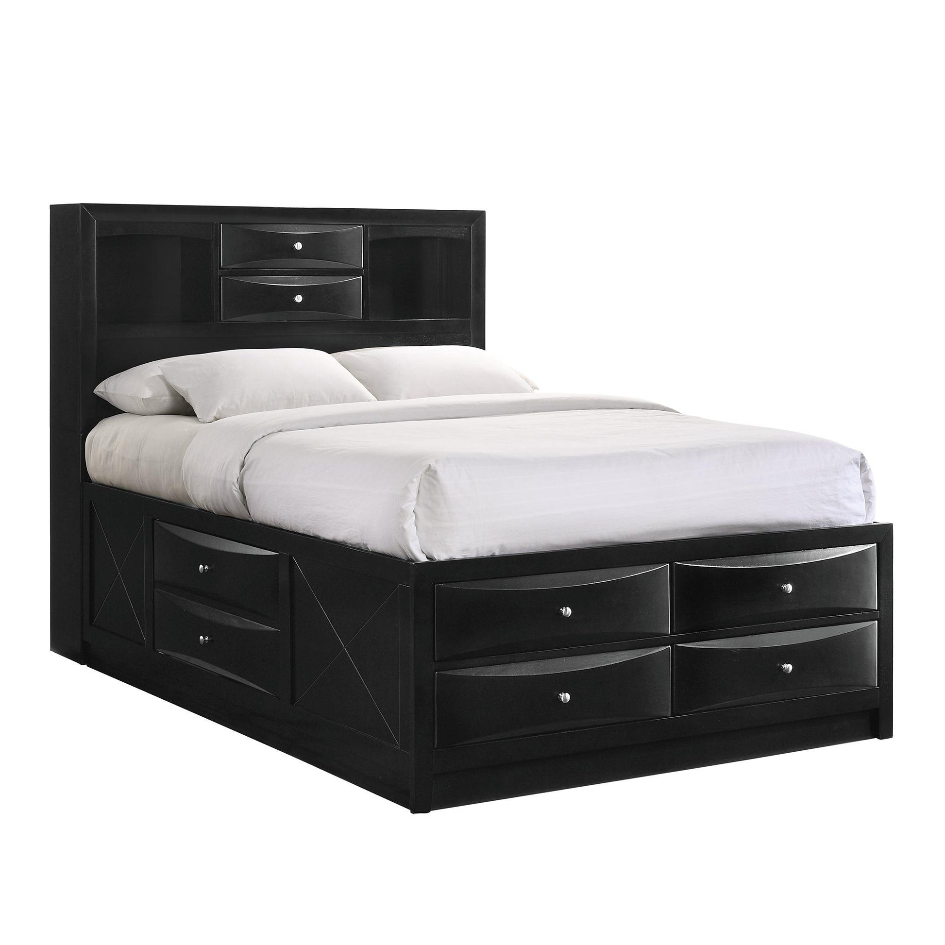  Elements International Emily EM870QB Queen Storage Bed IMAGE 1