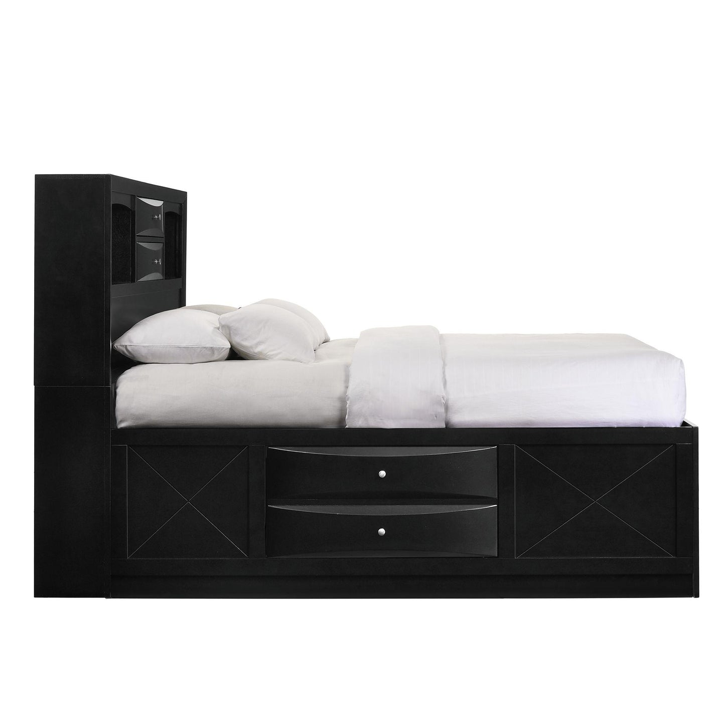  Elements International Emily EM870QB Queen Storage Bed IMAGE 3