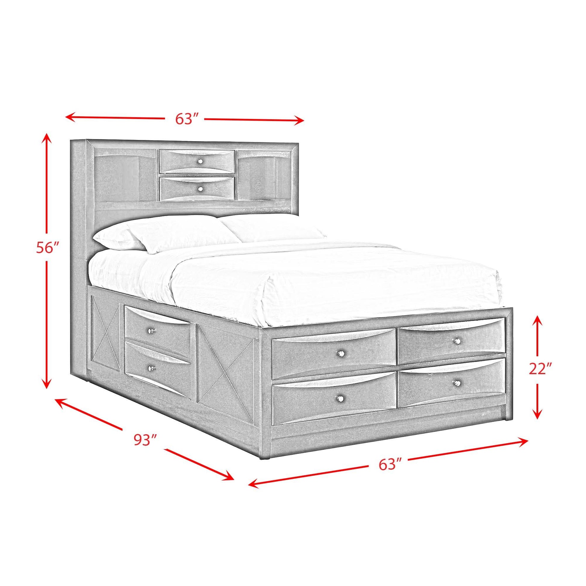  Elements International Emily EM870QB Queen Storage Bed IMAGE 9