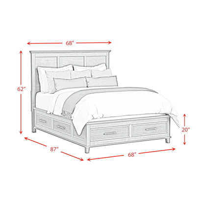  Elements International Canterbury B-13030-5-QSB Queen Storage Bed IMAGE 9