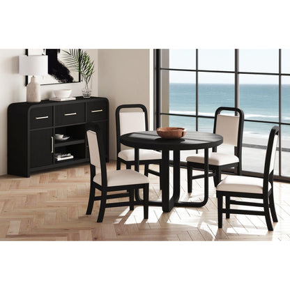  Elements International Ridgemont D-14440-8W-RDT Round Dining Table IMAGE 4