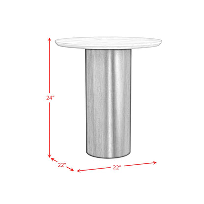  Elements International Sylvie T-16000-6-RET Round End Table IMAGE 9
