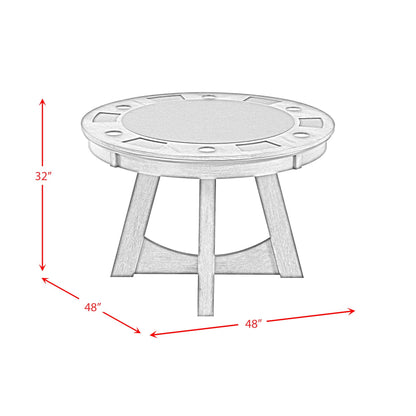  Elements International Prince GTPR100GT Round Game Table IMAGE 10