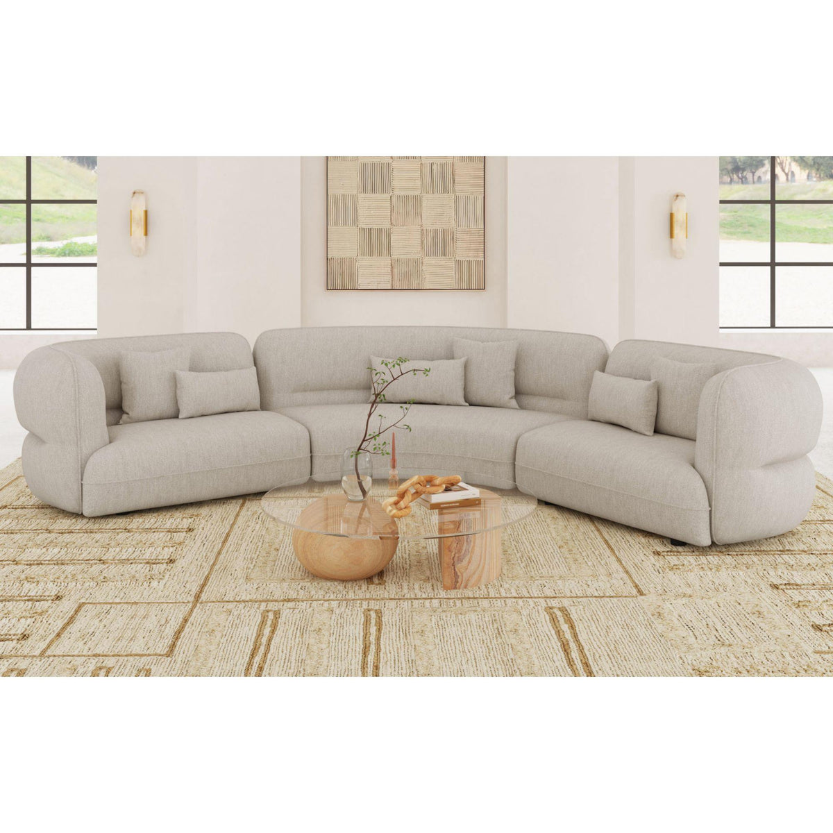  Elements International Four Seasons U-15310-11110-SS Sectional Set IMAGE 4