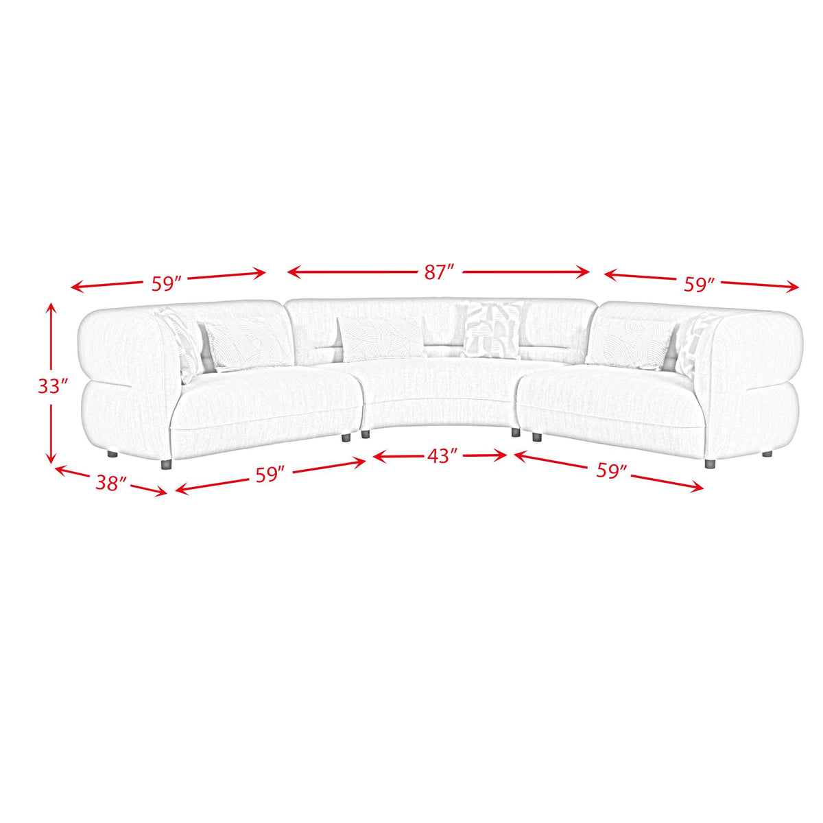  Elements International Four Seasons U-15310-11110-SS Sectional Set IMAGE 8