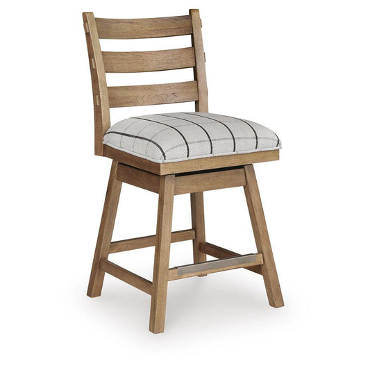  Benchcraft Ridgester D858-224  Upholstered Swivel Barstool IMAGE 1
