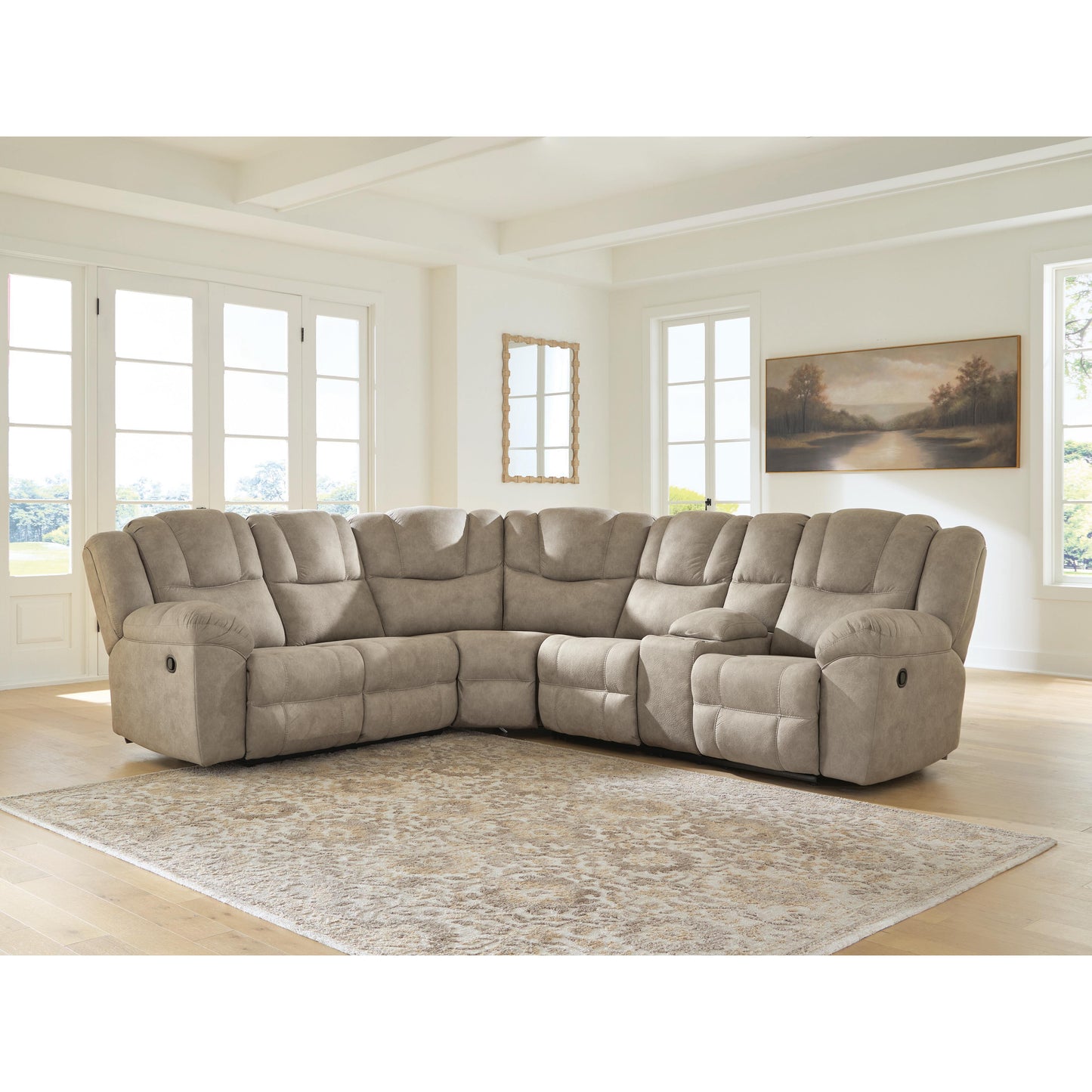  Signature Design by Ashley Pearce-Pike PC69205S2 3 pc Reclining Sectional with Console IMAGE 3