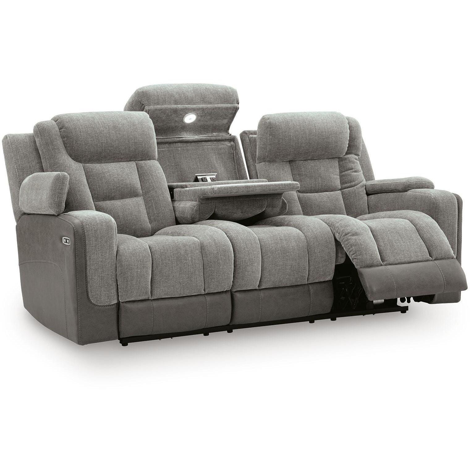  Signature Design by Ashley Mixed Motion PC8350515 Power Reclining Sofa with Adjustable Headrest IMAGE 3