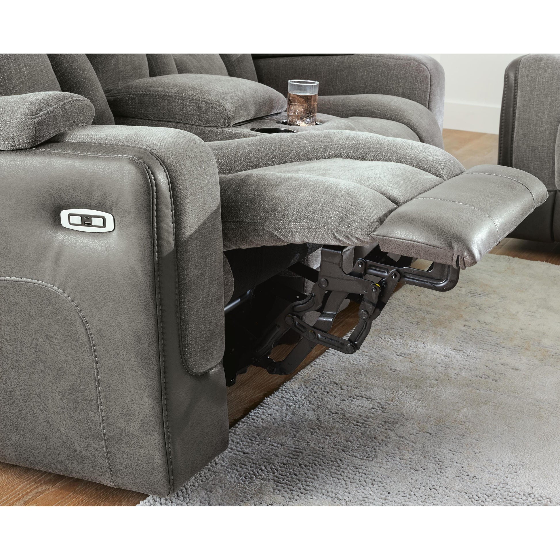  Signature Design by Ashley Mixed Motion PC8350518 Power Reclining Loveseat with Console  & Adjutasble Headrest IMAGE 10