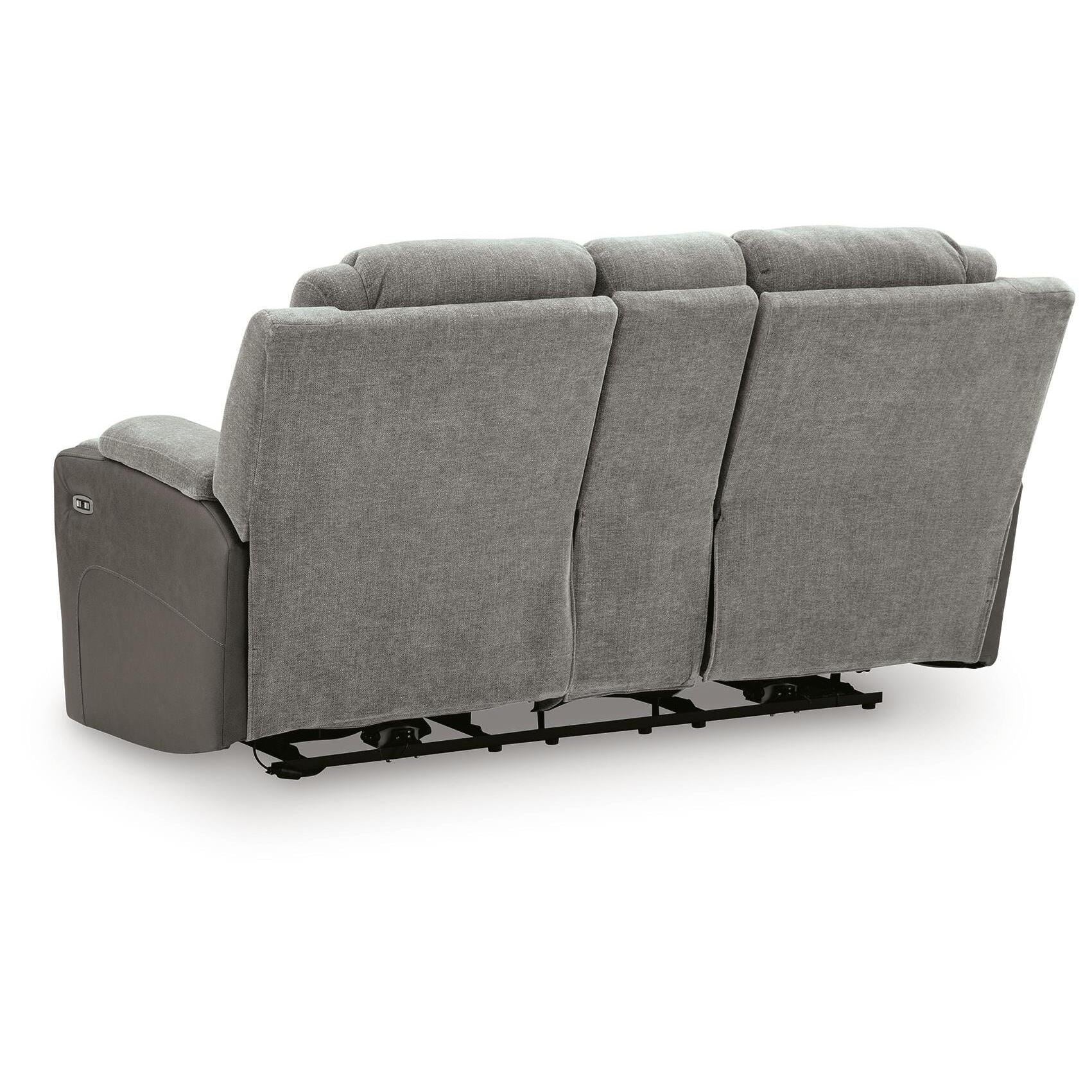  Signature Design by Ashley Mixed Motion PC8350518 Power Reclining Loveseat with Console  & Adjutasble Headrest IMAGE 3