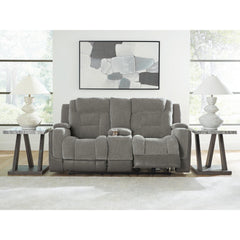  Signature Design by Ashley Mixed Motion PC8350518 Power Reclining Loveseat with Console  & Adjutasble Headrest IMAGE 7