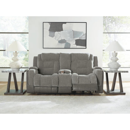  Signature Design by Ashley Mixed Motion PC8350518 Power Reclining Loveseat with Console  & Adjutasble Headrest IMAGE 7