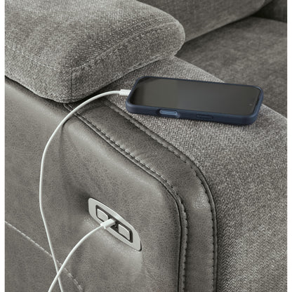  Signature Design by Ashley Mixed Motion PC8350518 Power Reclining Loveseat with Console  & Adjutasble Headrest IMAGE 8