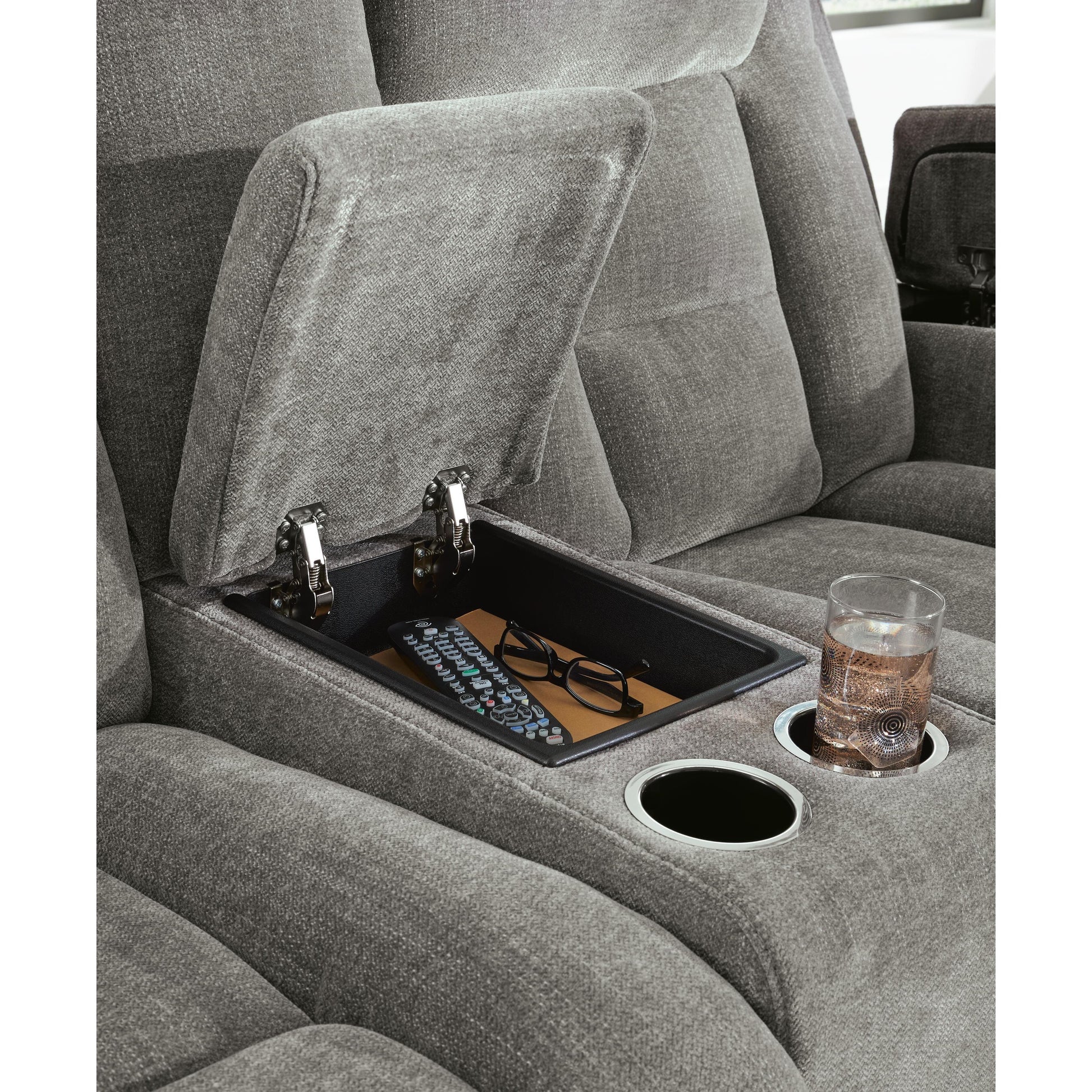  Signature Design by Ashley Mixed Motion PC8350518 Power Reclining Loveseat with Console  & Adjutasble Headrest IMAGE 9
