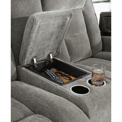  Signature Design by Ashley Mixed Motion PC8350518 Power Reclining Loveseat with Console  & Adjutasble Headrest IMAGE 9