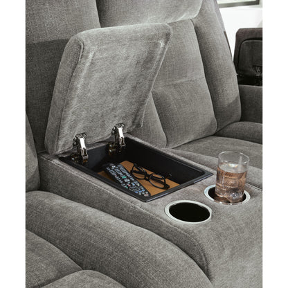  Signature Design by Ashley Mixed Motion PC8350518 Power Reclining Loveseat with Console  & Adjutasble Headrest IMAGE 9