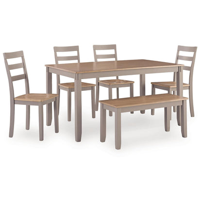  Signature Design by Ashley Harperfeld PCD403-325 Dining Room Table Set IMAGE 2