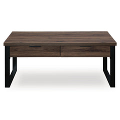  Signature Design by Ashley Wickman Falls T318-1 Rectangular Cocktail Table IMAGE 2