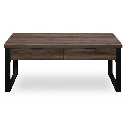  Signature Design by Ashley Wickman Falls T318-1 Rectangular Cocktail Table IMAGE 2