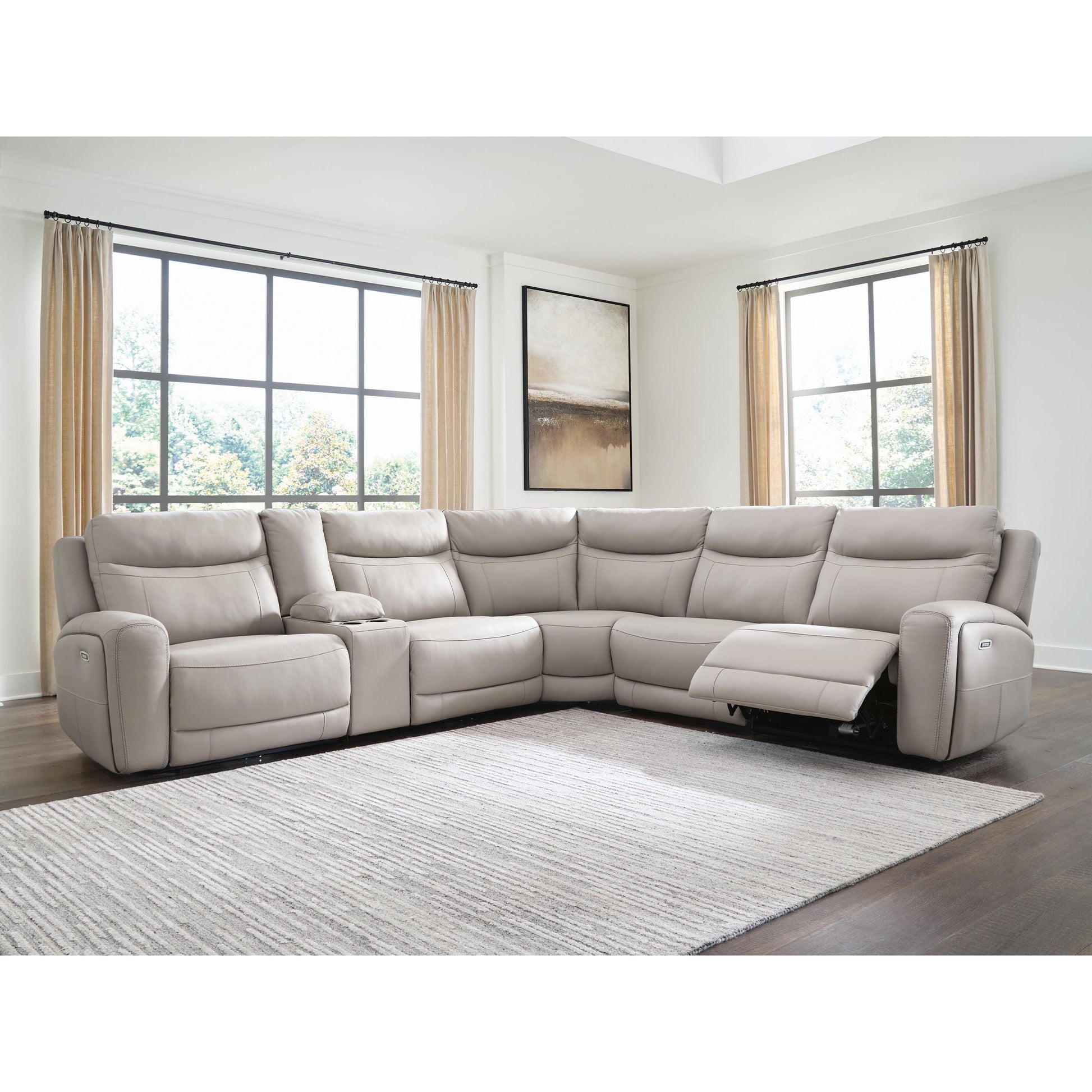  Benchcraft Gravier U13300S5 6 pc Power Reclining Sectional with Storage Console IMAGE 4