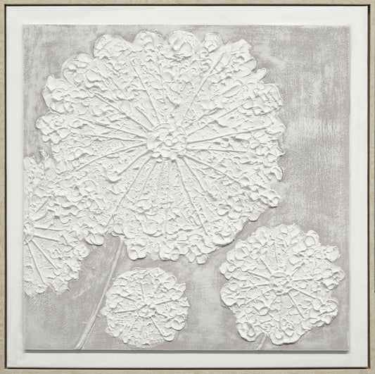 WF3406 "Nocturnal Blooms I" Hand-painted Canvas in Frame