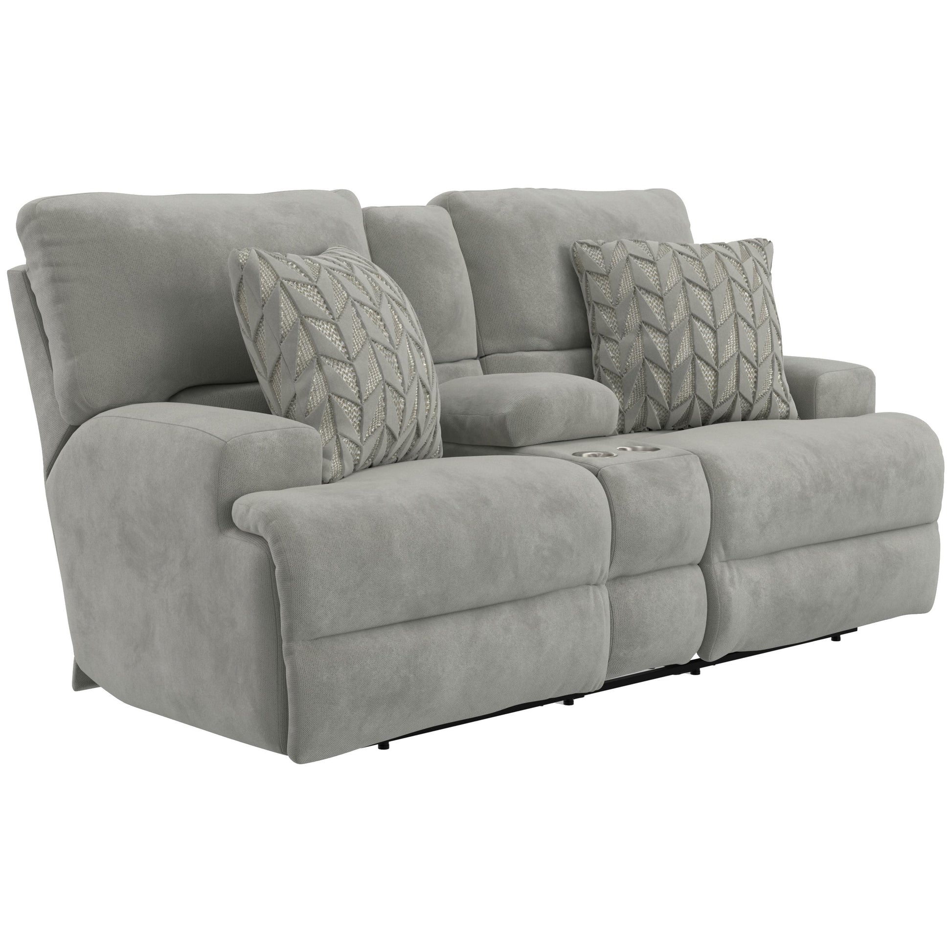  Catnapper Renaldo 61289 Power Lay Flat Reclining Console Loveseat with Zero Gravity - Stone IMAGE 1