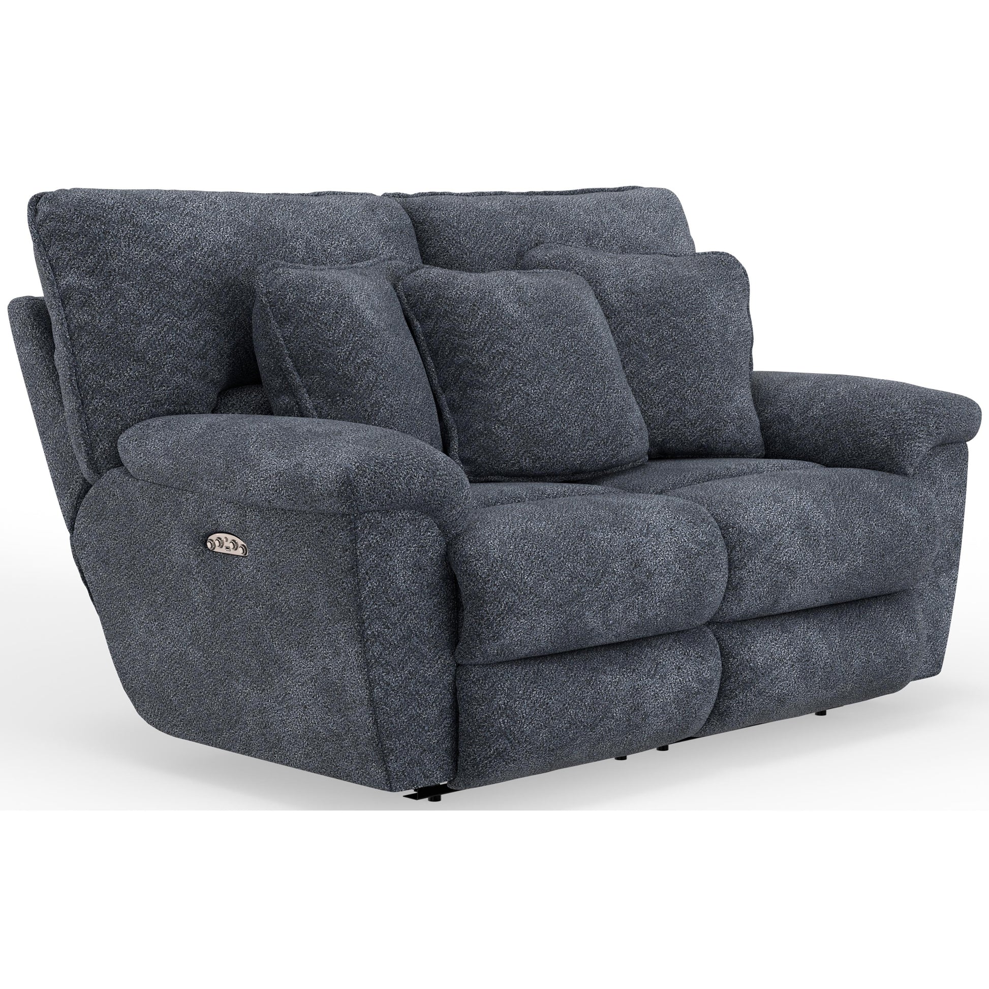  Catnapper Paxon 61482 Power Headrest Deep Seat Reclining Loveseat - Smoke IMAGE 1