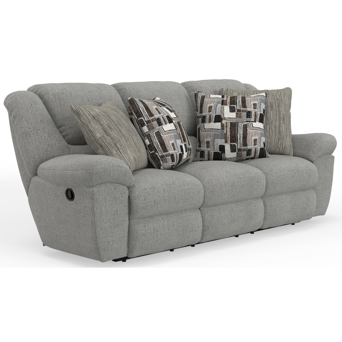  Catnapper Trifecta 16545 Sofa with 3 Recliners & Drop Down Table - Nature IMAGE 1
