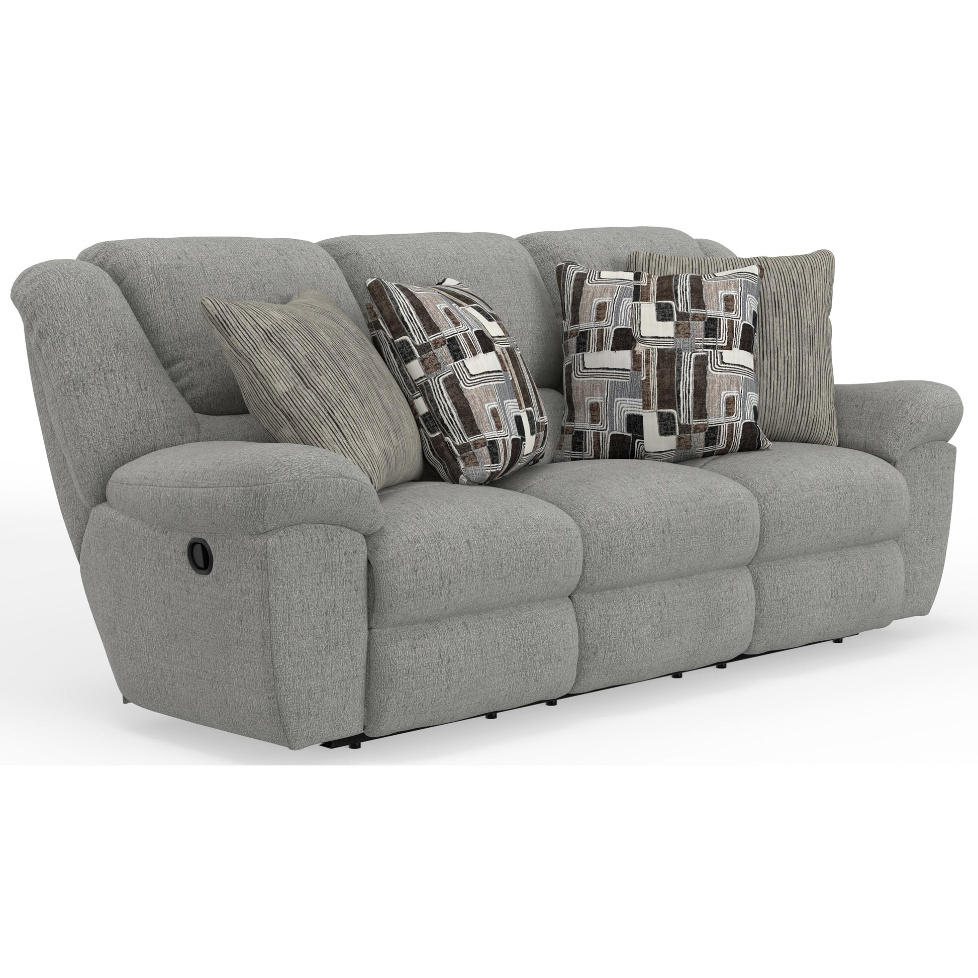  Catnapper Trifecta 16545 Sofa with 3 Recliners & Drop Down Table - Nature IMAGE 1