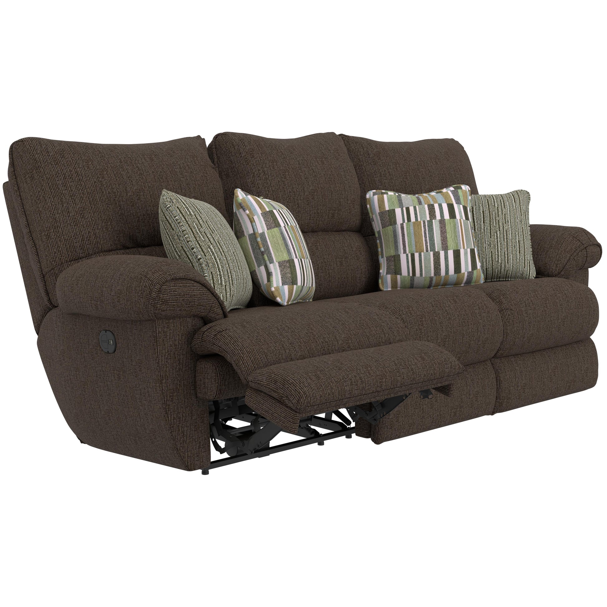  Catnapper Lenny 62571 Power Lay Flat Reclining Sofa - Chocolate IMAGE 1