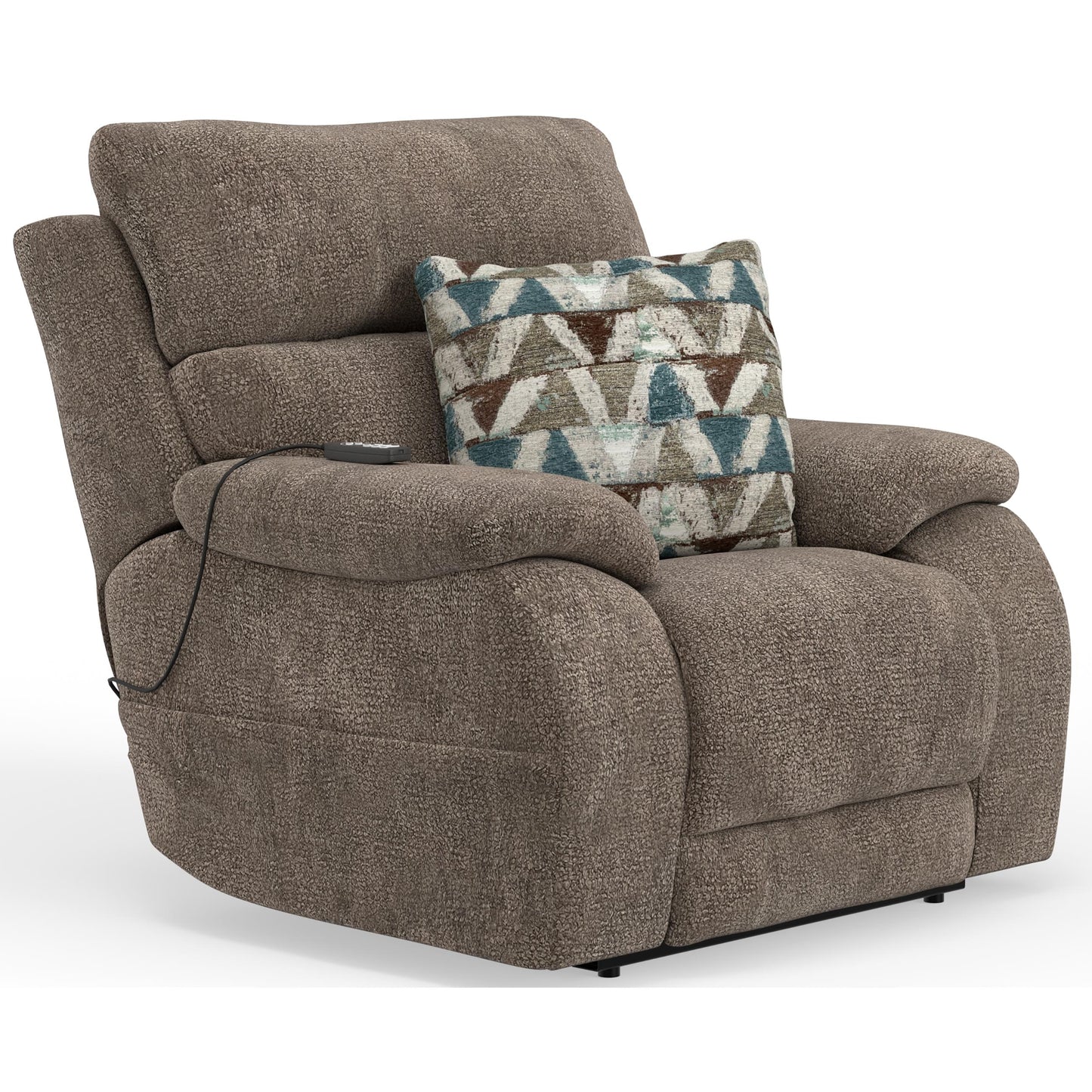  Catnapper Joya 7628207 Power Headrest Power LayFlat Recliner with CR3 Heat/Massage/Lumbar/ZG - Mushroom IMAGE 1