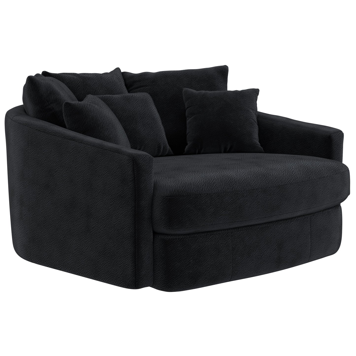  Jackson Furniture Matty 71009 Round Accent Cuddle Chaise - Ebony IMAGE 1