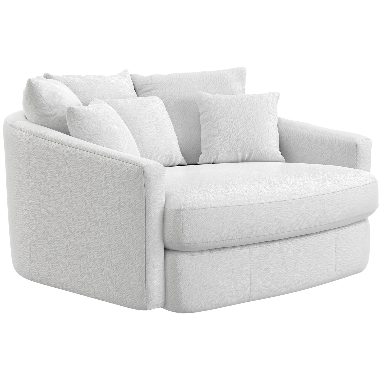  Jackson Furniture Matty 71009 Round Accent Cuddle Chaise - White IMAGE 1