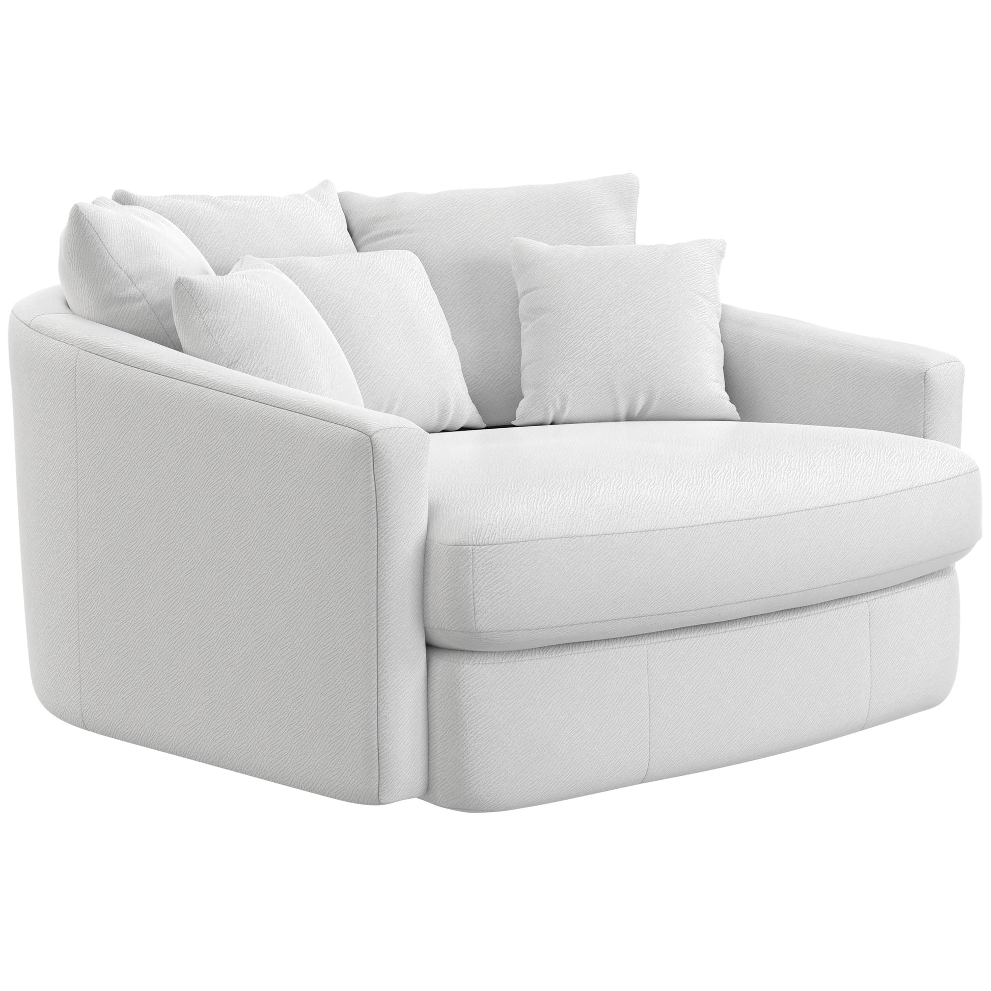  Jackson Furniture Matty 71009 Round Accent Cuddle Chaise - White IMAGE 1