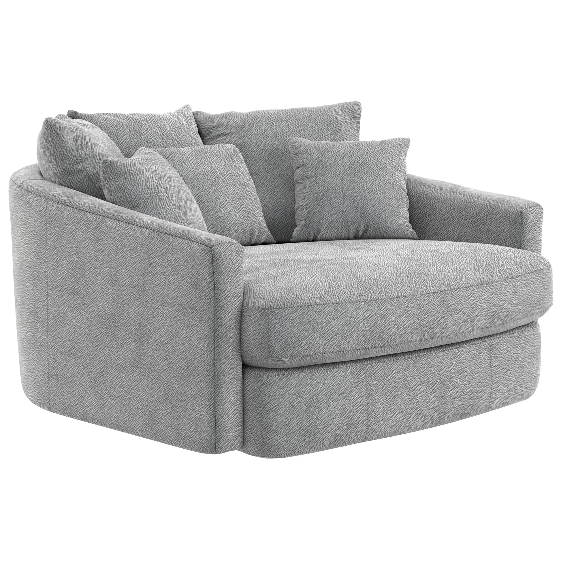  Jackson Furniture Matty 71009 Round Accent Cuddle Chaise - Pewter IMAGE 1