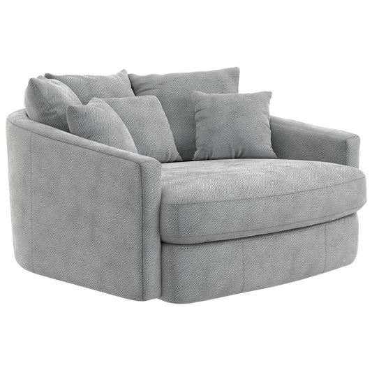  Jackson Furniture Matty 71009 Round Accent Cuddle Chaise - Pewter IMAGE 1