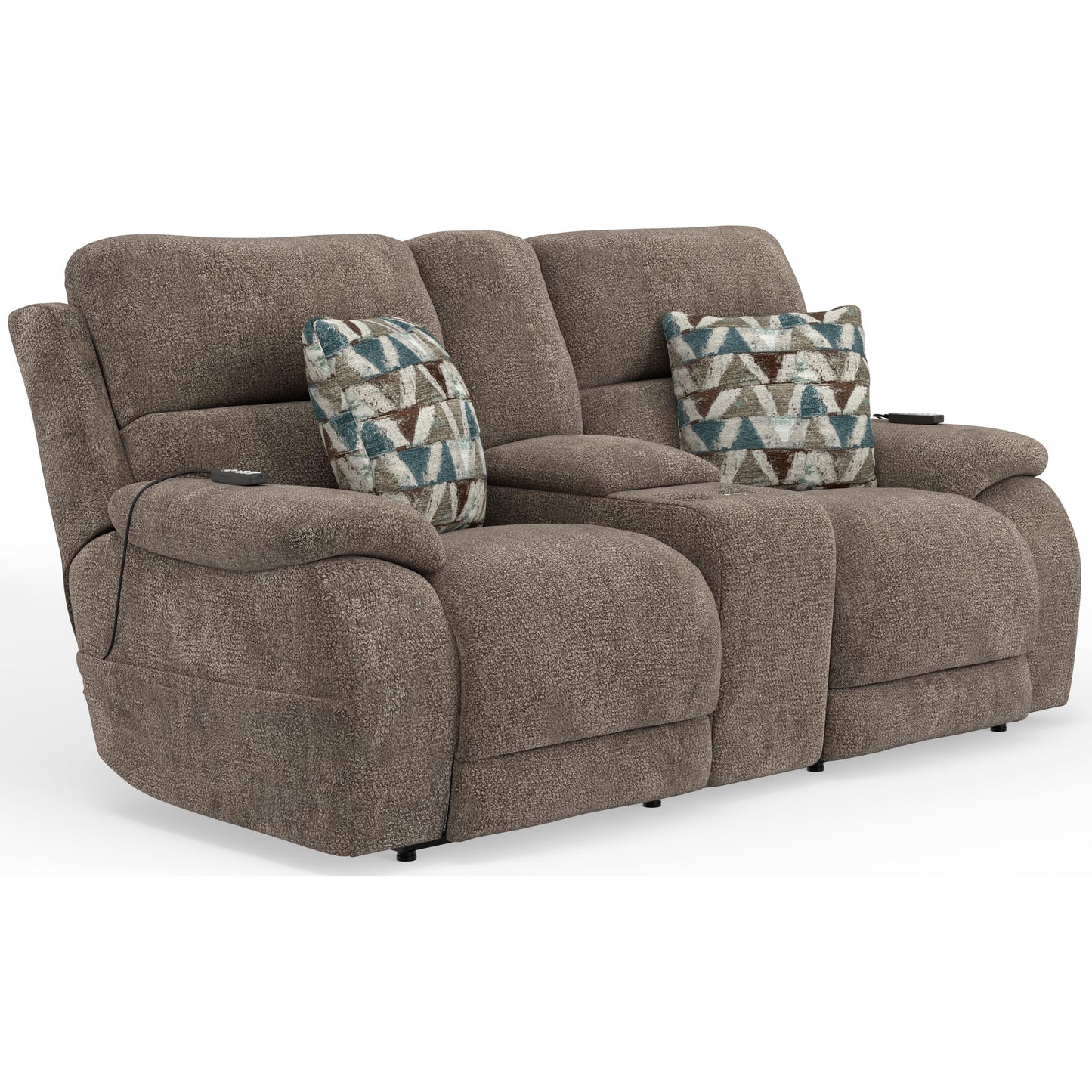  Catnapper Joya 762829 Power Headrest Power Lay Flat Reclining Cons Lvst with CR3 Heat/Massage/Lumbar/ZG - Mushroom IMAGE 1