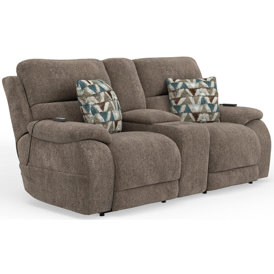  Catnapper Joya 762829 Power Headrest Power Lay Flat Reclining Cons Lvst with CR3 Heat/Massage/Lumbar/ZG - Mushroom IMAGE 1