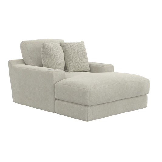  Jackson Furniture Cozy 344519 Chaise with USB - Pearl IMAGE 1
